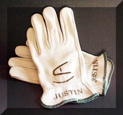 engraved leather gloves